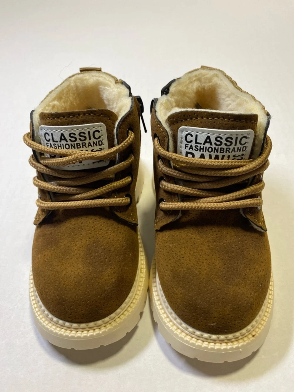 Classic FashionBrand Kids Brown Suede Winter Boots